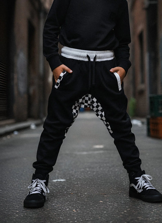 PREORDER - Jersey Jogger - white checkered