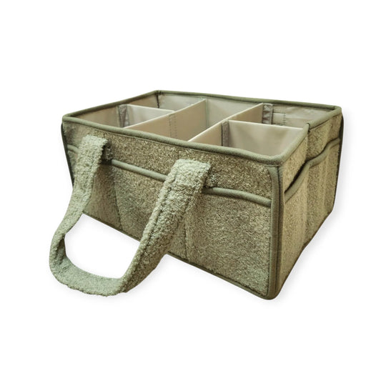 Green Teddy Diaper Caddy