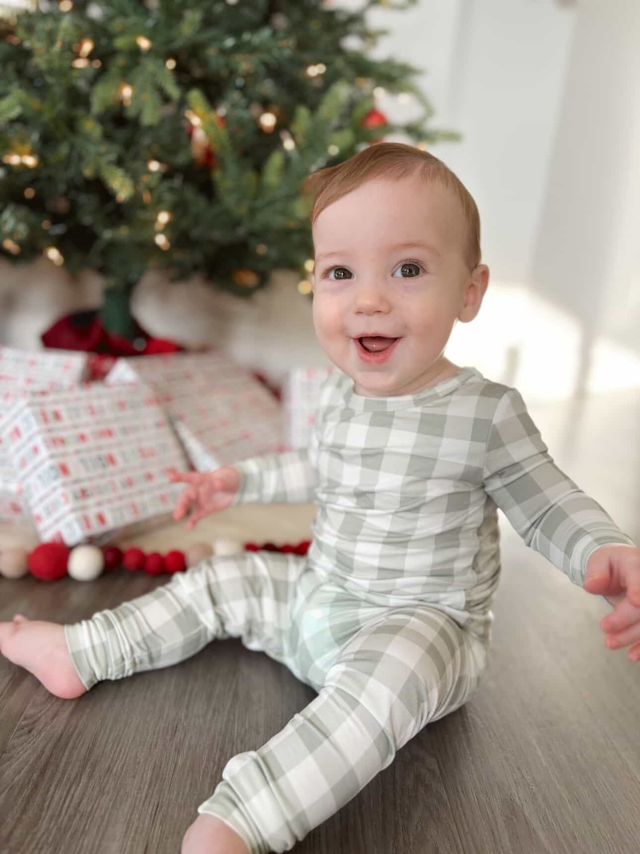 Sage Green Gingham - Bamboo Zipper Onesies