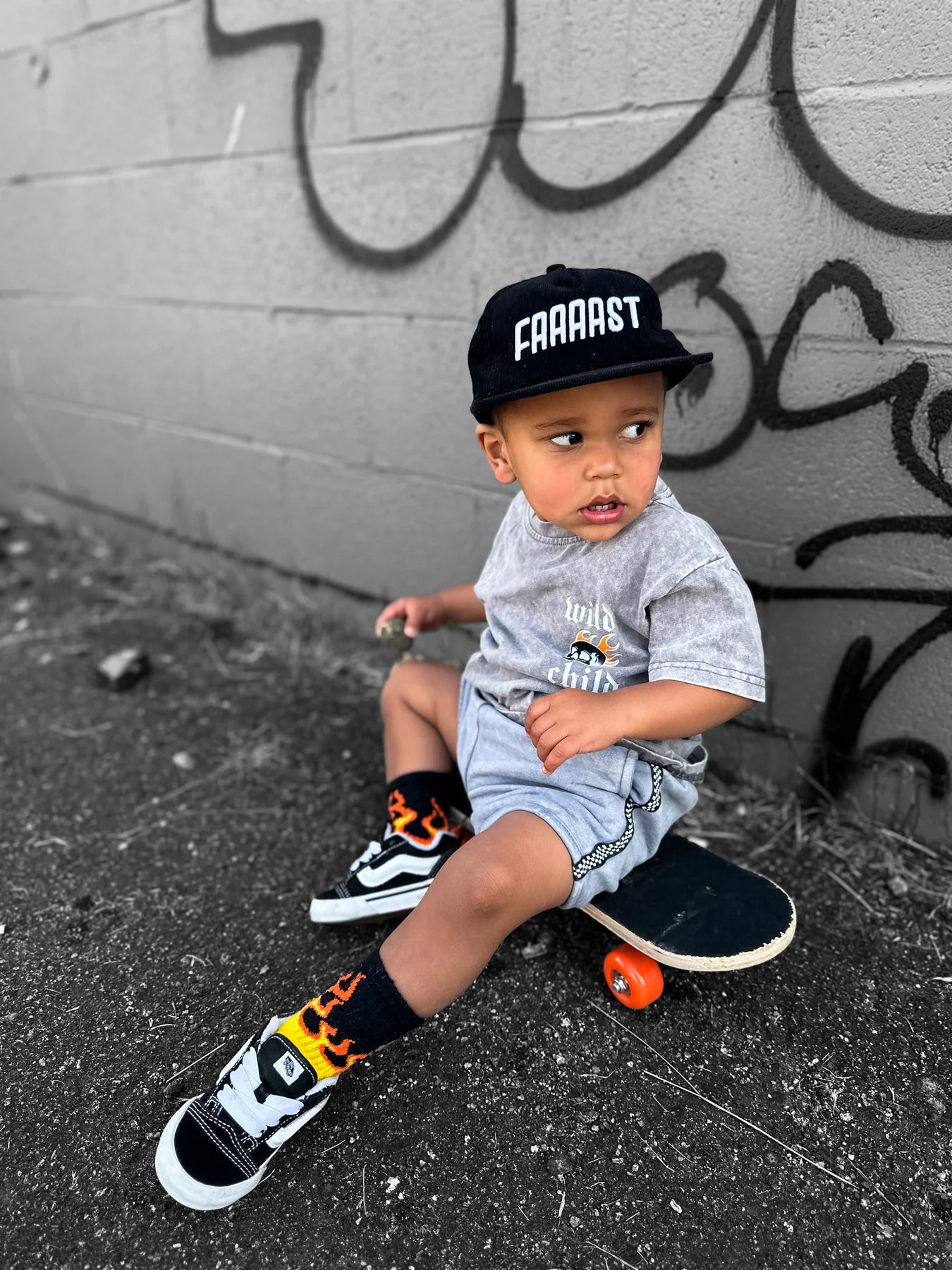 Wild Burn Acid Wash Tee - 4T left!