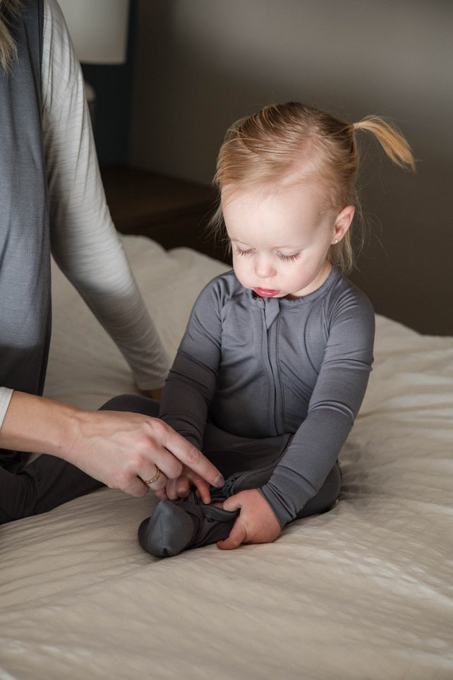 Bamboo Convertible Footies - Storm