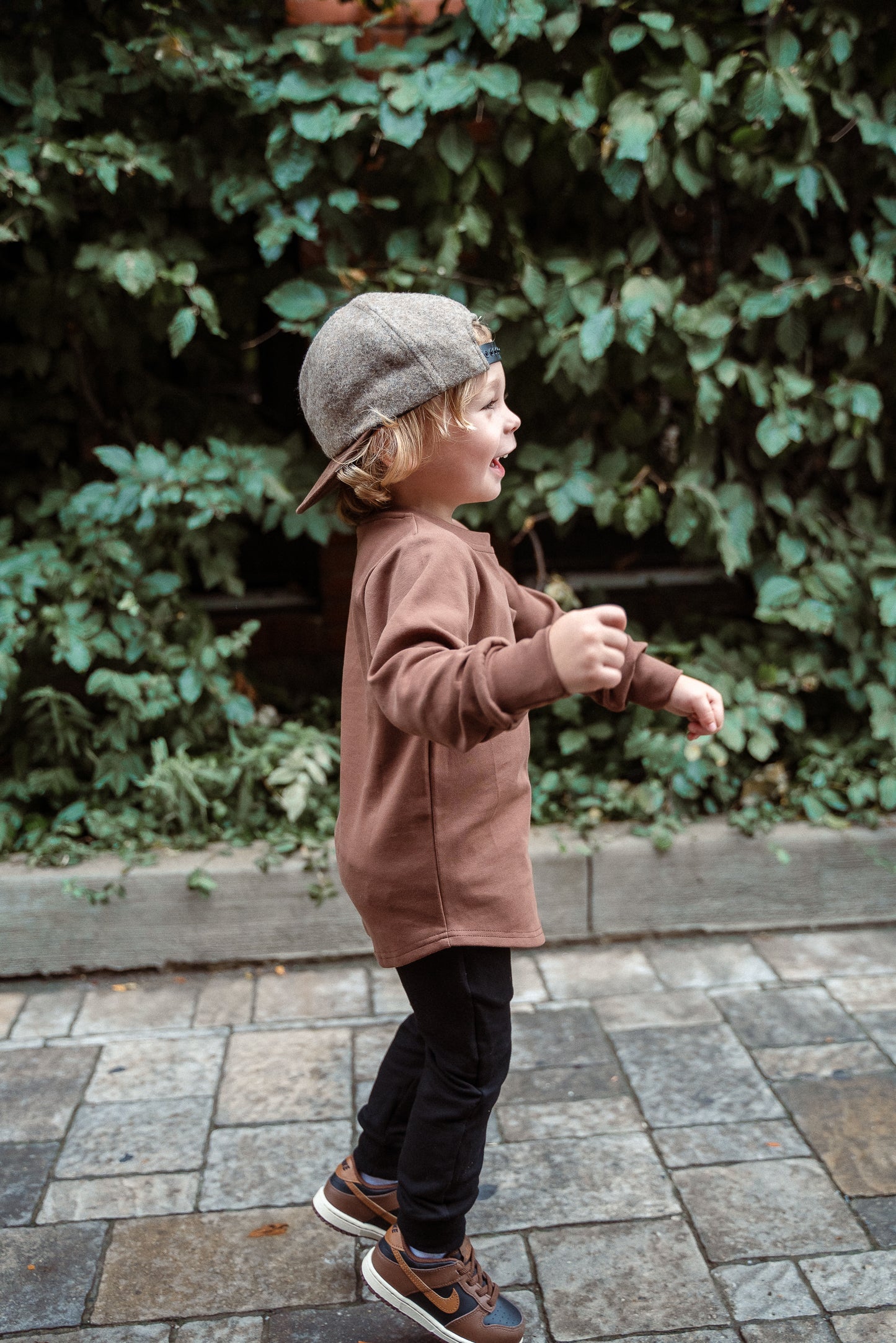 Pocket Long Sleeve Top - Walnut