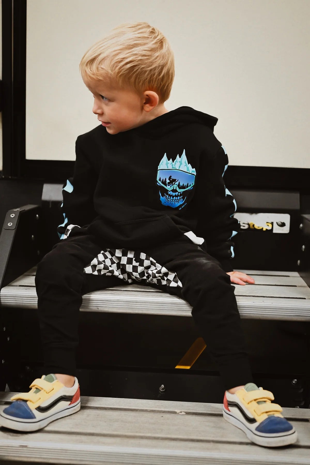 PREORDER - blue skull mountain hoodie