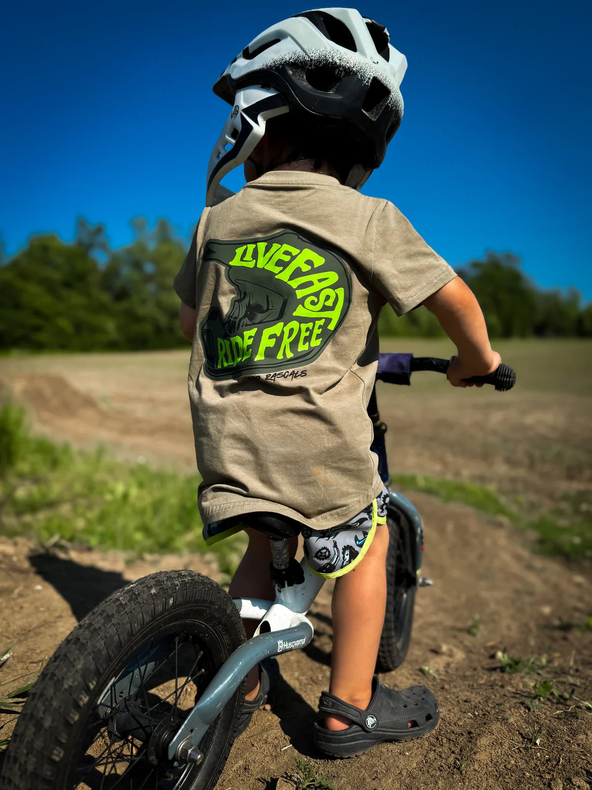 Live fast ride free tee (green) - one left 4T!