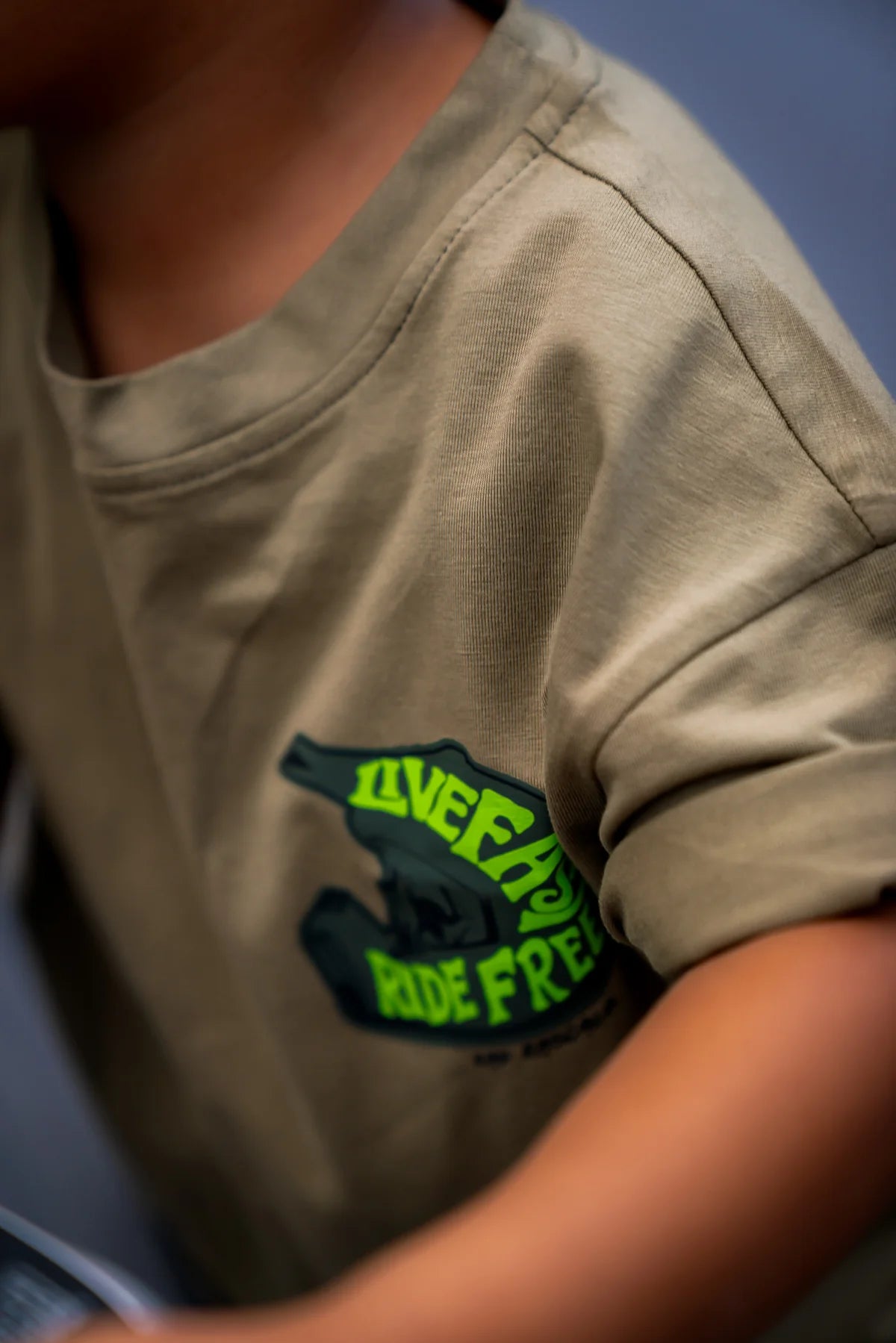 Live fast ride free tee (green) - one left 4T!