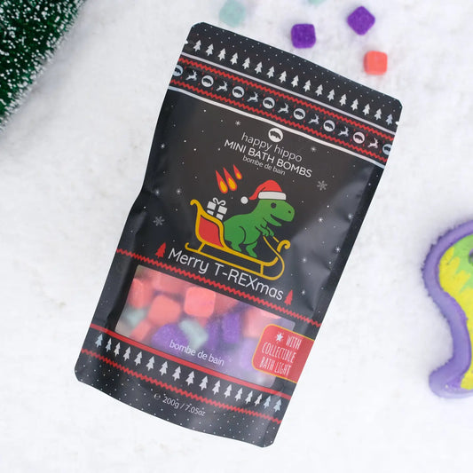 PREORDER - T-Rexmas - Mini Bath Bombs with Bath Light