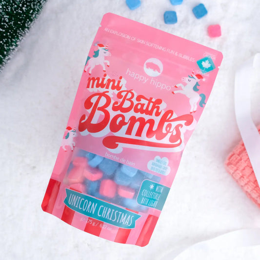 PREORDER - Unicorn Christmas - Mini Bath Bombs with Bath Light