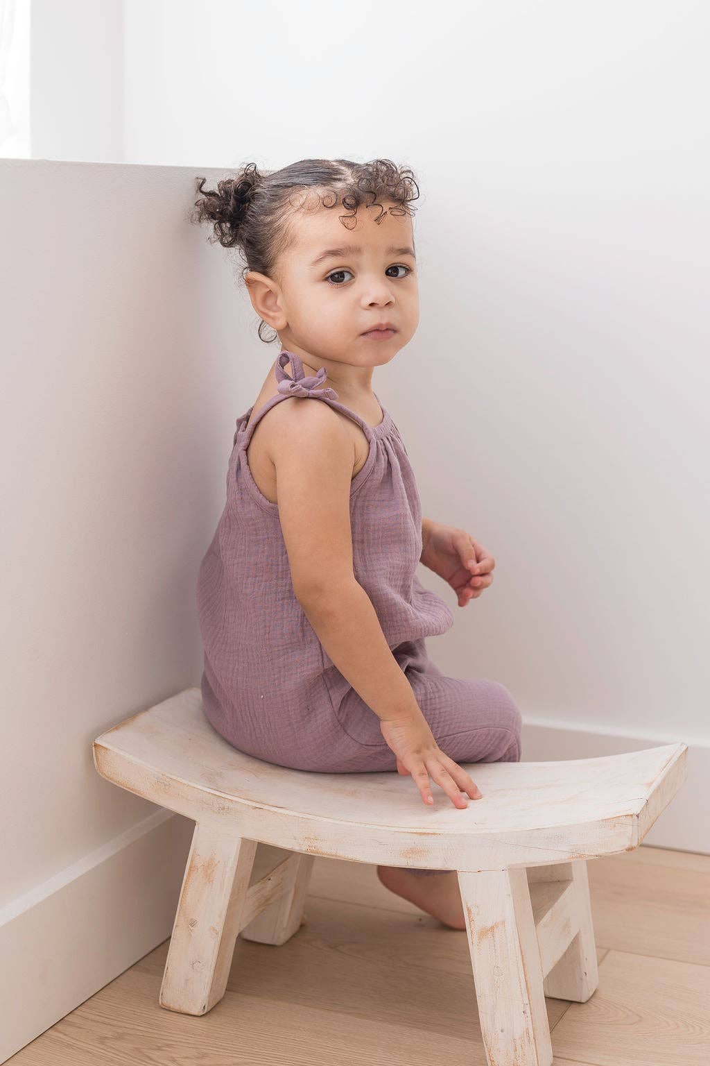 Sleeveless Bow Strap Jumpsuit | Lilac