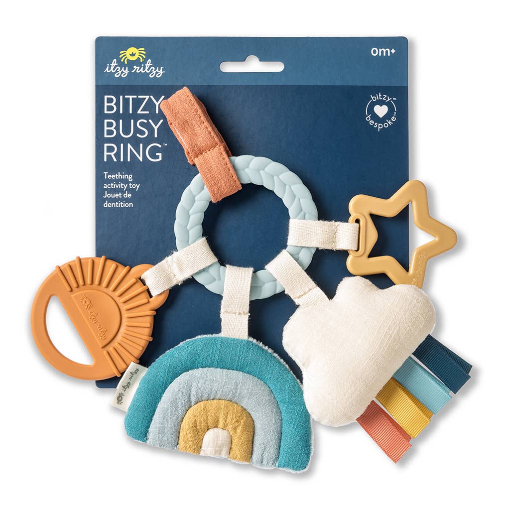 Bitzy Busy Ring™ Teething Activity Toy RAINBOW