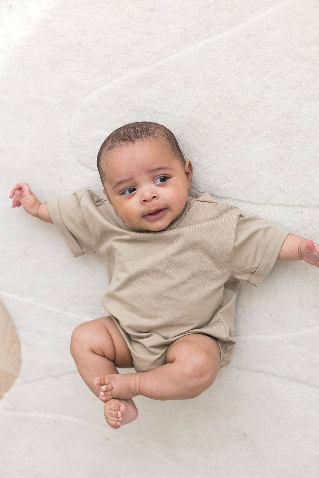 Short Sleeve Bubble Romper | Dune