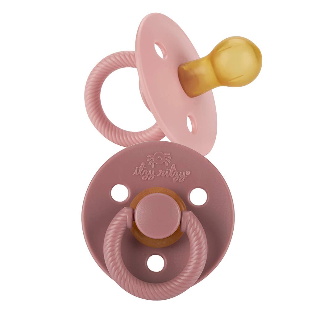 Itzy Soother™ Natural Rubber Paci Sets PINK/BLUE