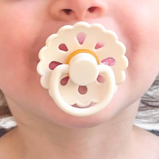 Natural Latex Pacifiers - Size 1 (0-6M) Blush & Cream