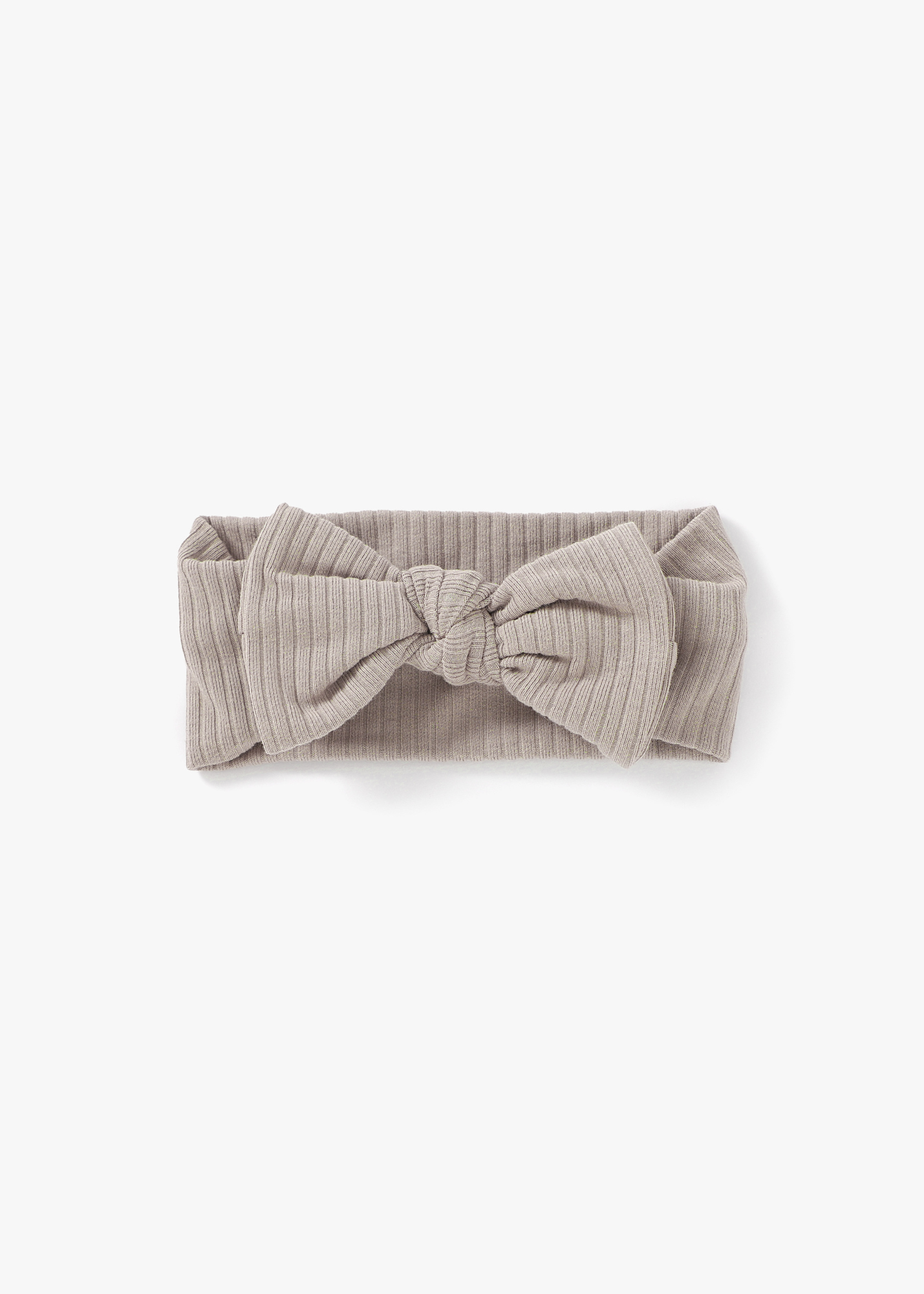 Ribbed Headband bow - Mushroom