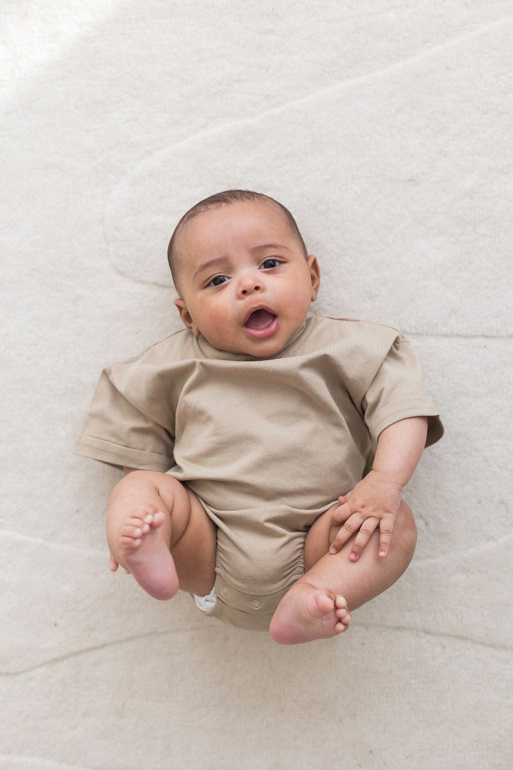 Short Sleeve Bubble Romper | Dune