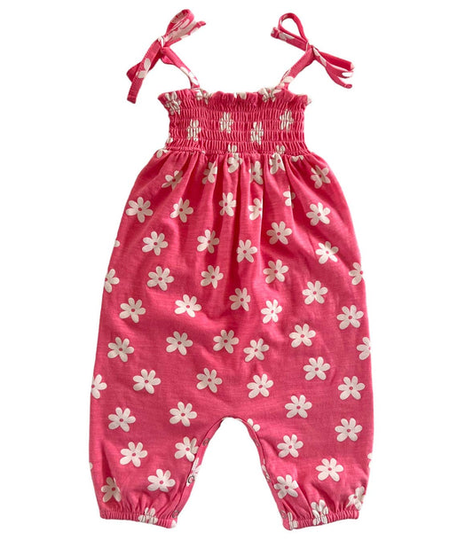 Flower / Organic Smocked Jumpsuit